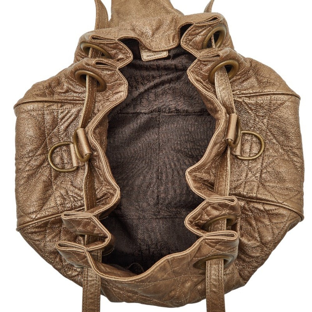 CHRISTIAN DIOR Gold Leather Shoulder Bag - Picture 8 of 10